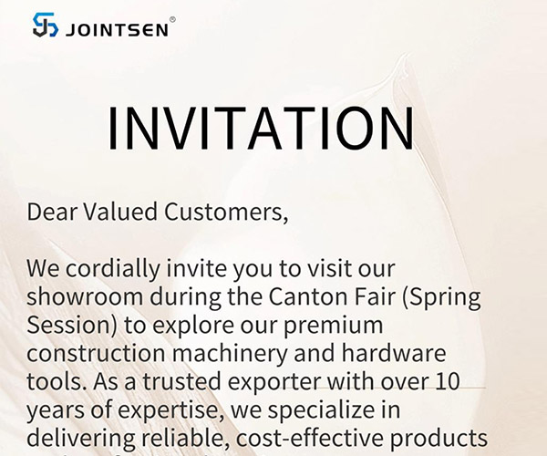 Guangzhou Jointsen Trading Co, Ltd rawuh ing Kanton Canton (Spring), kanthi ikhlement sampeyan ngajak sampeyan ngunjungi!